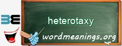 WordMeaning blackboard for heterotaxy
